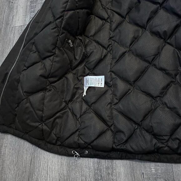 Women's Eddie Bauer Goose Down Parka Coat Size Medium Black Jacket Winter Warm - Picture 5 of 10